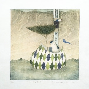 岩切裕子 「vanity boat 」IWAKIRI Yuko /woodblock print(sheet）
