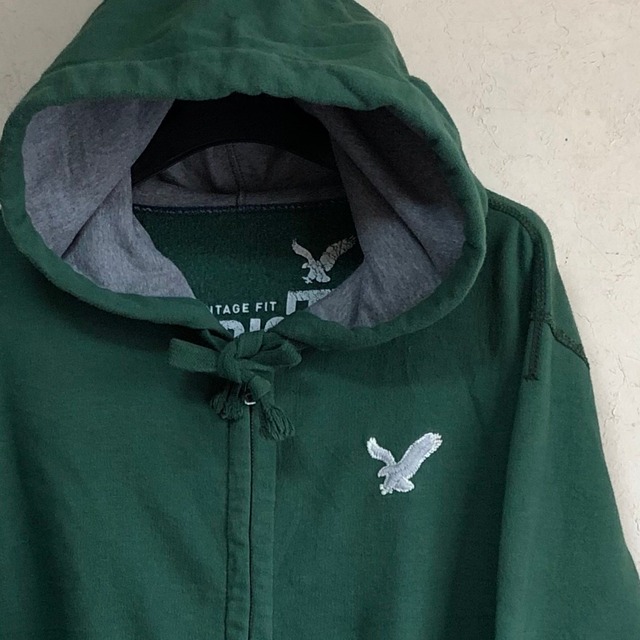 【Mサイズ】AMERICAN EAGLE VINTAGE FIT ジップアップ パーカー 裏起毛