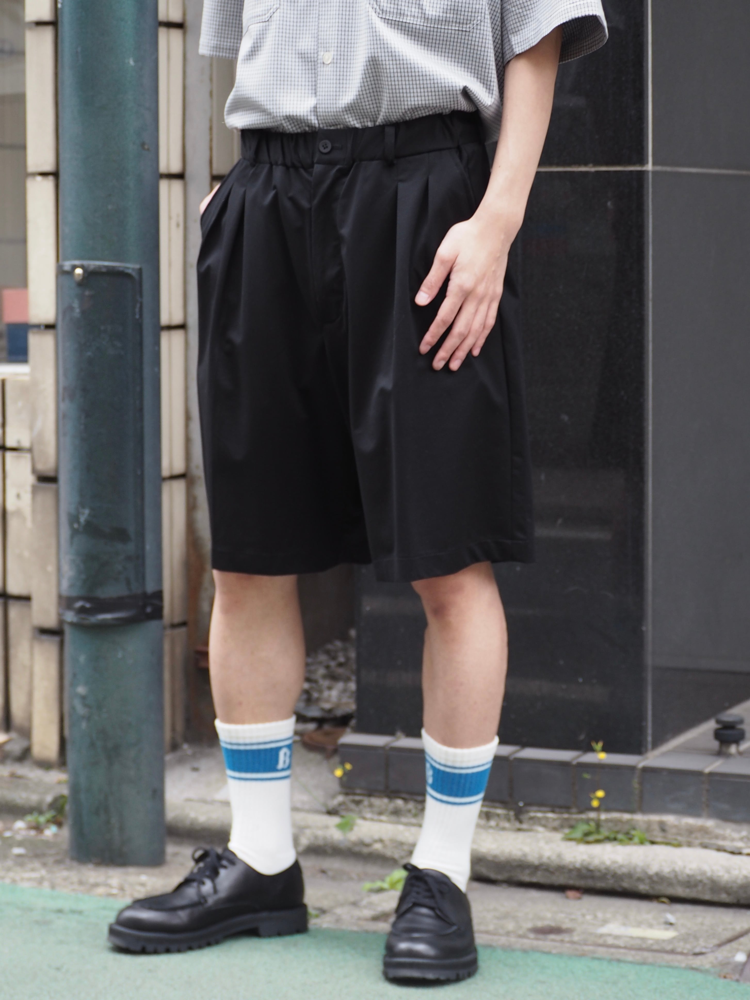 KANEMASA PHIL. 46G Tuck Easy Shorts(BLACK) | novastore(ノヴァ