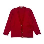 イタリア製 Salvatore Ferragamo サルヴァトーレ フェラガモ ニット カーディガン L/レッド メンズ