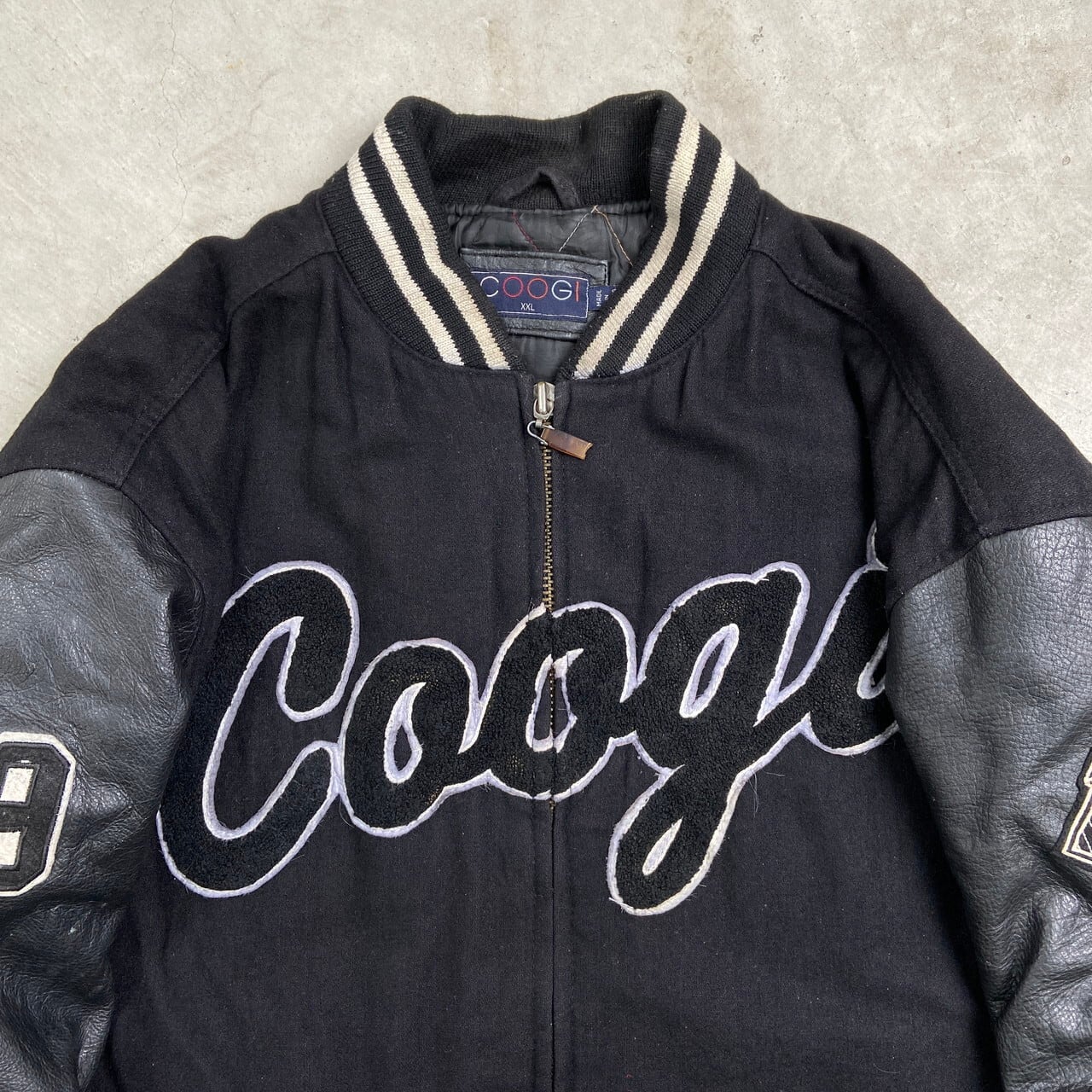 COOGI クージー ウールスタジャン フェルトパッチ 中綿入り メンズ2XL 
