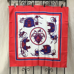 ◎.HERMES CARRES90 Ex-Libris LARGE SIZE SILK BREND SCARF MADE IN FRANCE/エルメスカレ90 エクスリブリス シルク100%大判スカーフ2000000004549