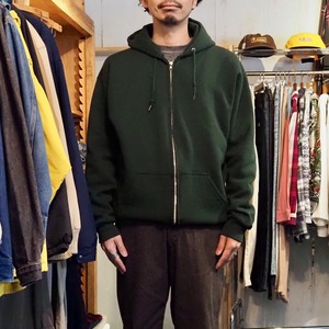 90's PRO SPIRIT USA製 Zip Up Sweat Hoodie L Green プロスプリット フルジップ スウェットフーディー