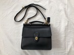 AMERICA 1990’s OLD COACH “Dark Navy Leather” 2WAY bag