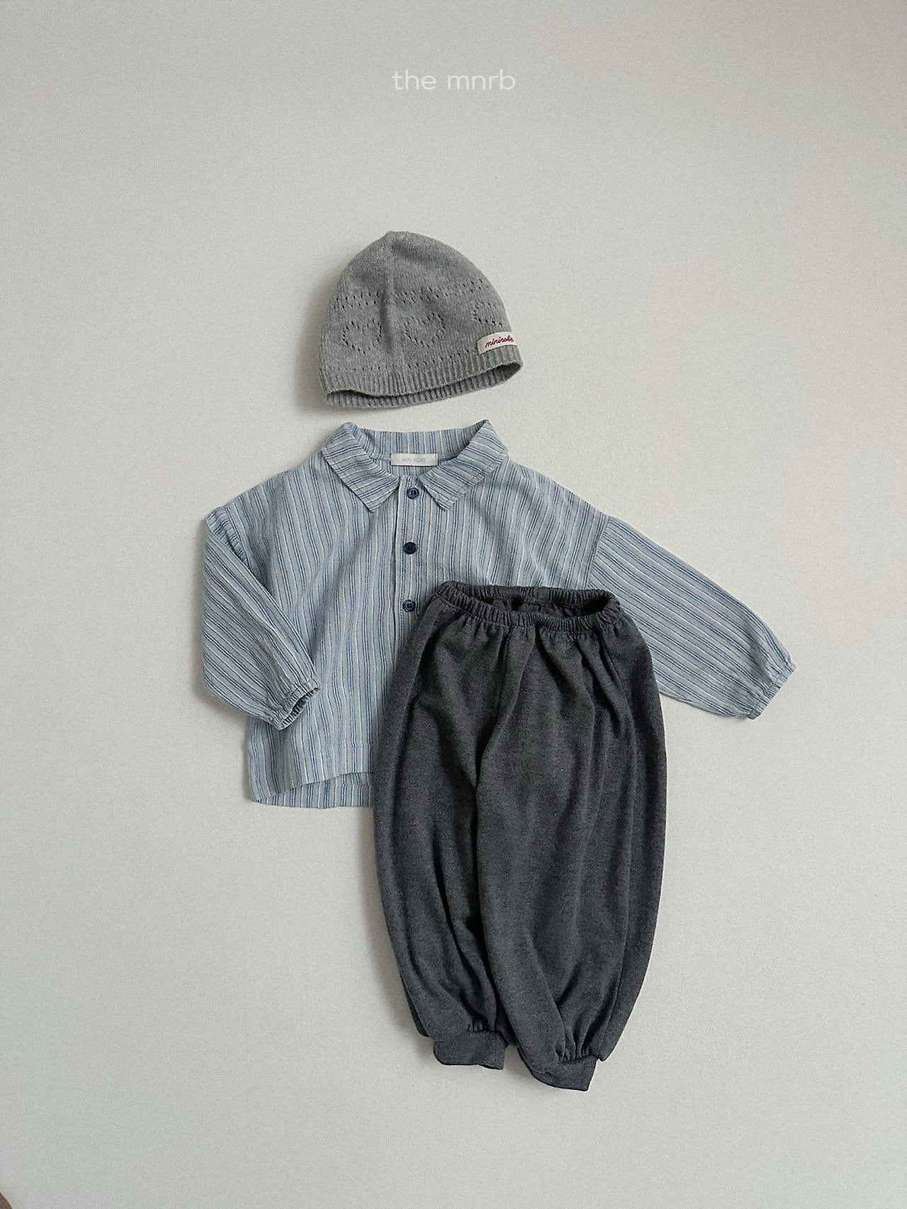 送料無料【予約】/ ウディストライプシャツ / minirobe