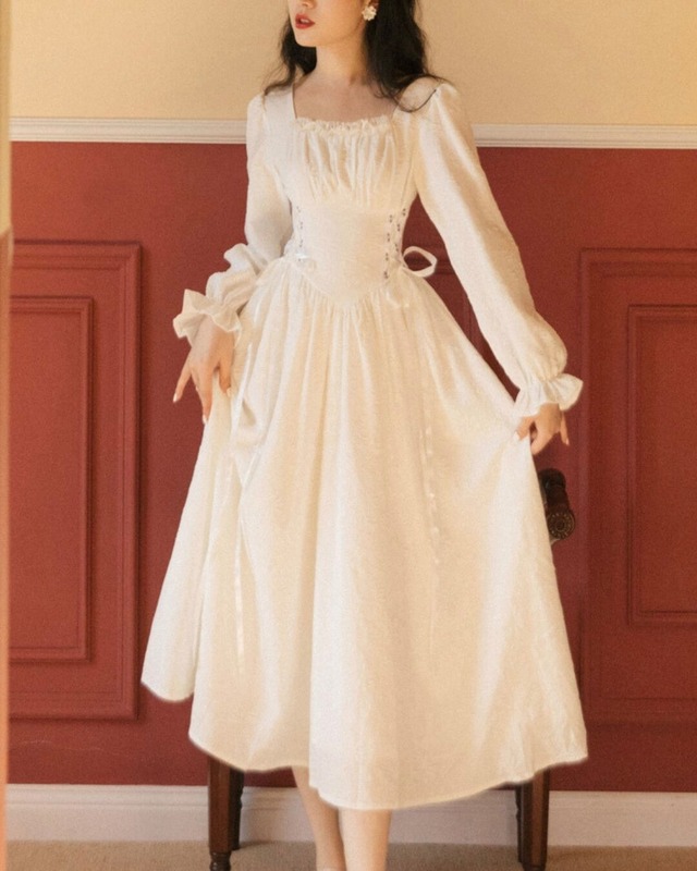 フレンチフラワーコルセットワンピース 25W08459