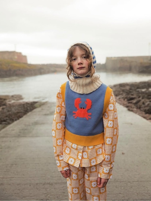 【FISH＆KIDS】CRAB KNITTED GILET