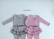 韓国子供服 / Mybebe / ラバークロップT / 長袖Ｔシャツ *XS~XL*