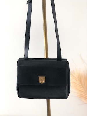 CELINE セリーヌ ガンチーニ ショルダーバッグ ネイビー vintage ヴィンテージ オールド 3r735p