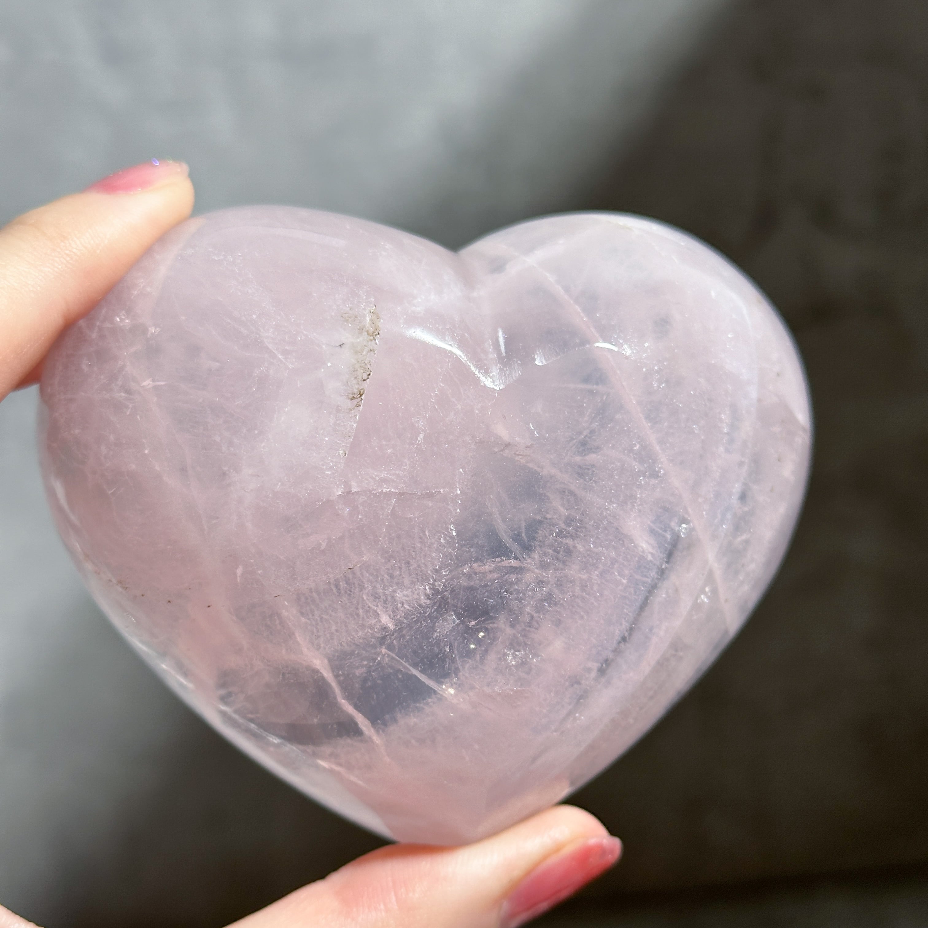 ローズクォーツハート型のうつわ 11◇Rose Quartz◇天然石・鉱物