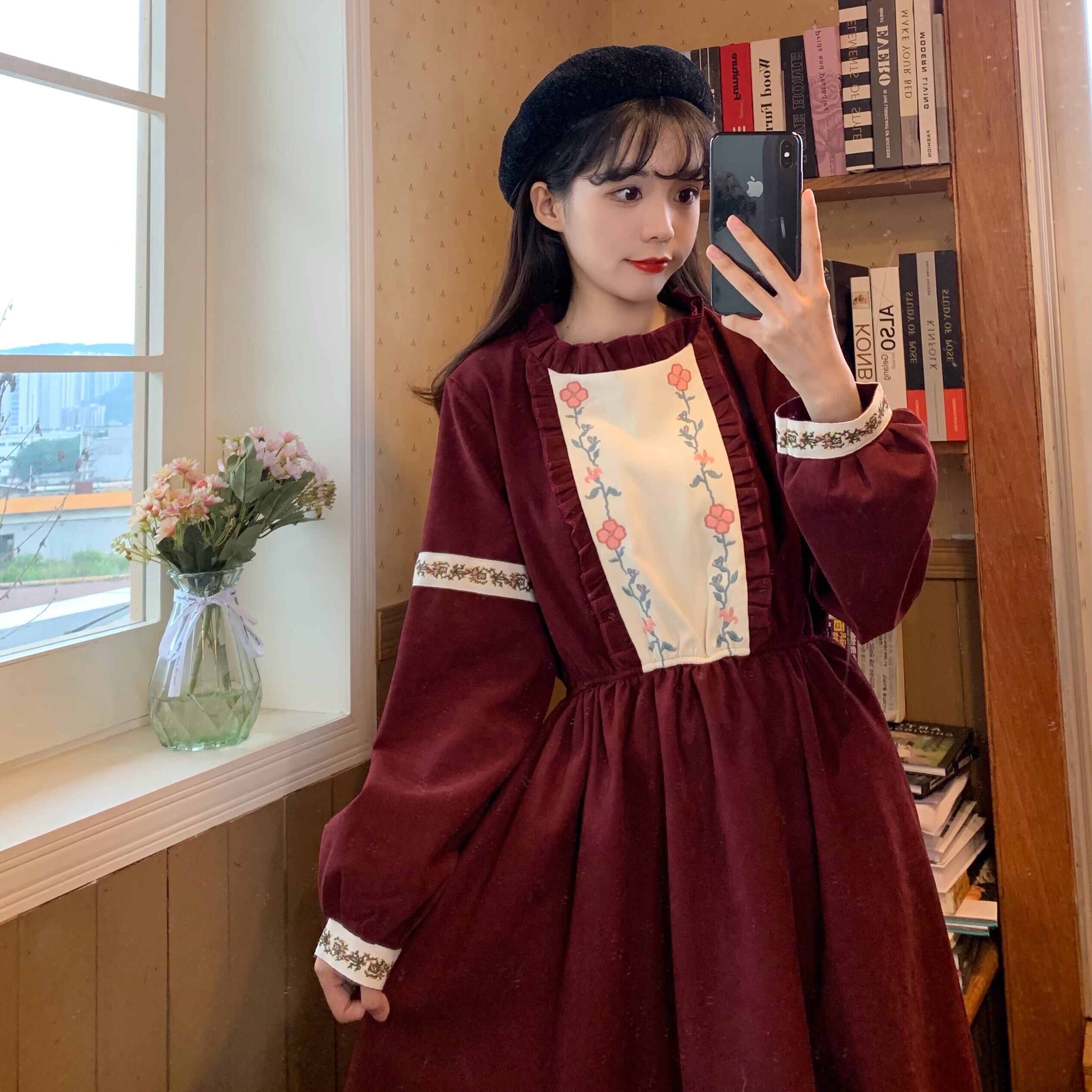 スタンダードドレス オータムウィンタースプリングロングスカート レトロ 春物 秋物 冬物 萌量不足47557612184