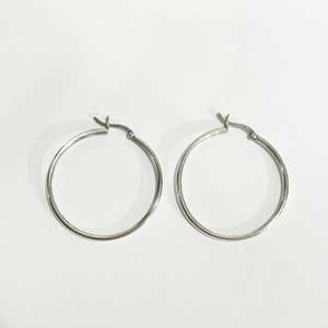 Vintage 925 Silver Hoop Pirced Earrings By Avon