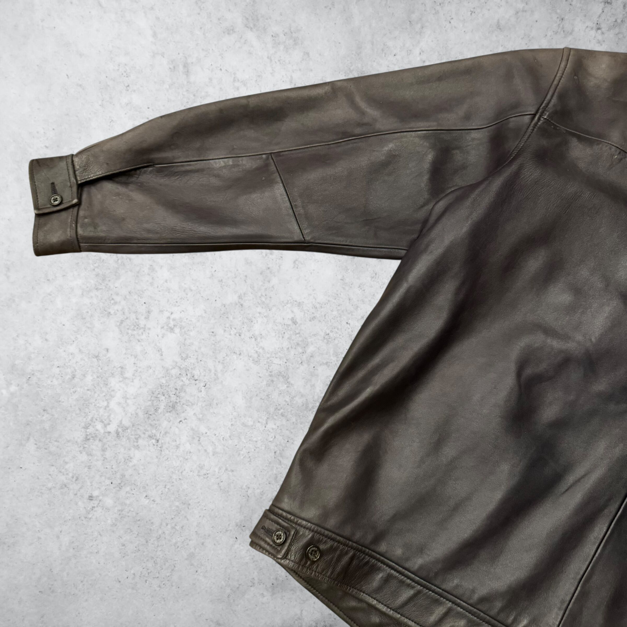 ブラック!!】90's Polo by Ralph Lauren Lamb Leather Swing Top
