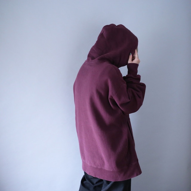 "Champion" bordeaux color over silhouette reverse wave sweat parka