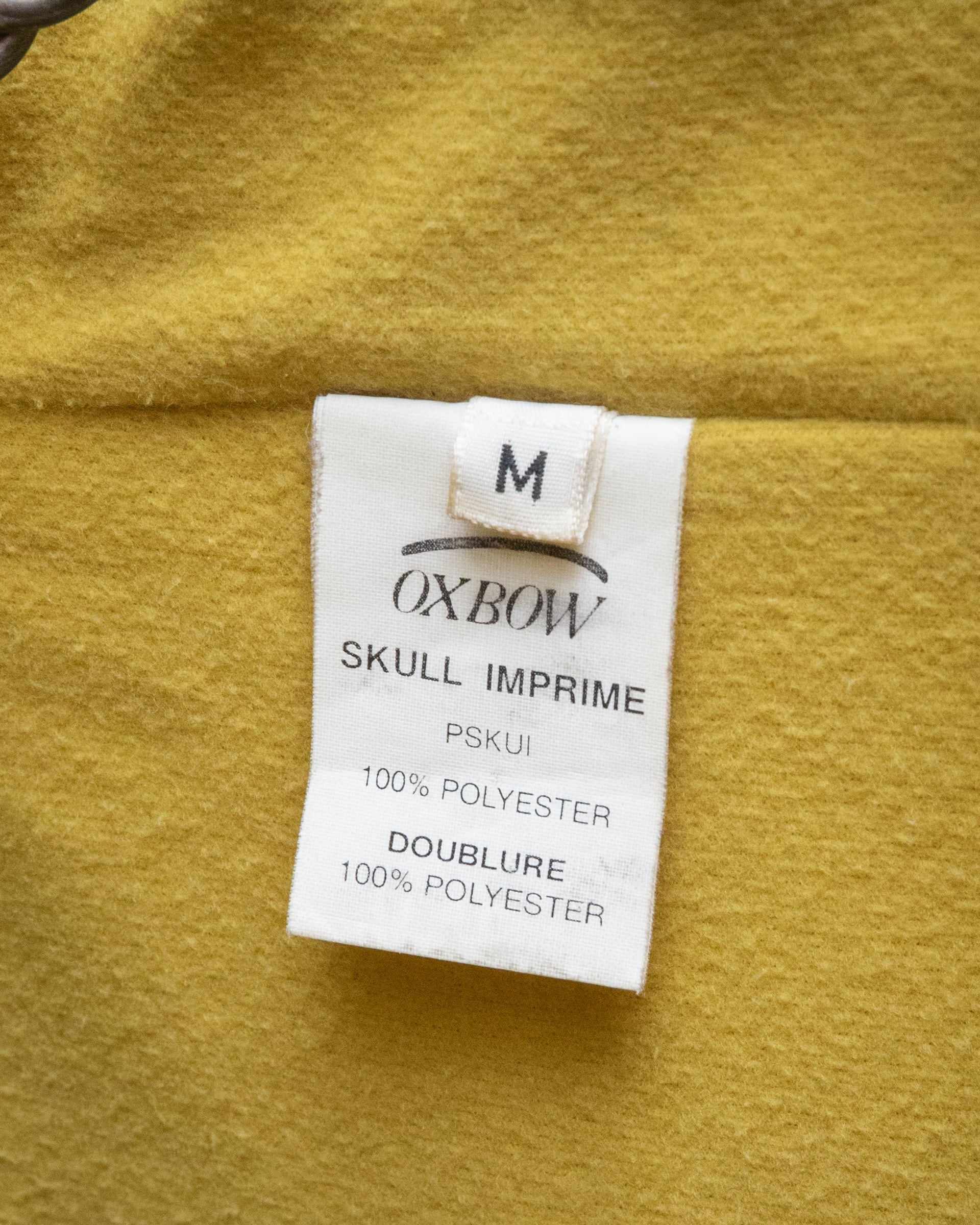 OXBOW” printed fleece half-zip smock / abstract SKULL IMPRIME