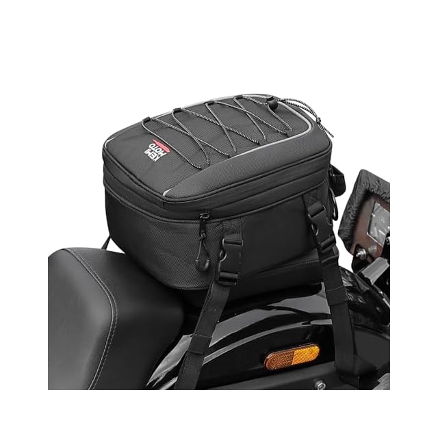 KEMIMOTO バイク用 シートバッグ 拡張機能あり 7-12L バイクバッグ 撥