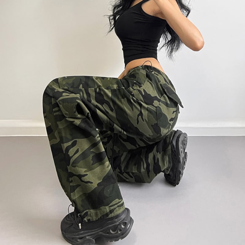 camouflage pattern loose pants la0865