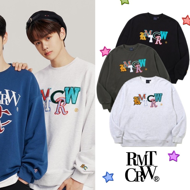 ★ZEROBASEONE  キムギュビン 着用！！【RMTCRW】OUT FONT LOGO CREWNECK_3COLOR