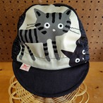 【Only ONE】メッシュサイクルキャップ　でかネコさん　白C