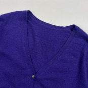 カシミヤ100% K.T KIYOKO TAKASE キヨコタカセ  ニット カーディガン /青紫系 レディース