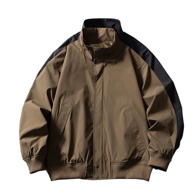 Rib color plain blouson jacket 3colors 00297