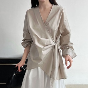 Irregular Waistband Tied Shirt / イレギュラー ウエストバンド タイ シャツ