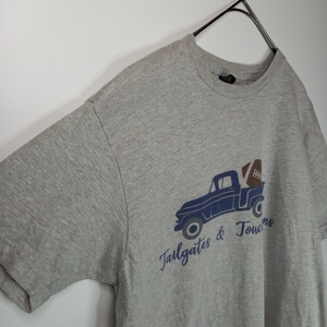 TULTEX　クルーネック　プリントTシャツ　半袖　メキシコ製　グレー　M