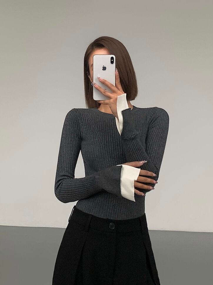 コンビスリーブリブトップ