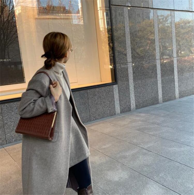 新品 韓国ファッション Vネック ゆったりする トレンド 宴会場 コート スリム