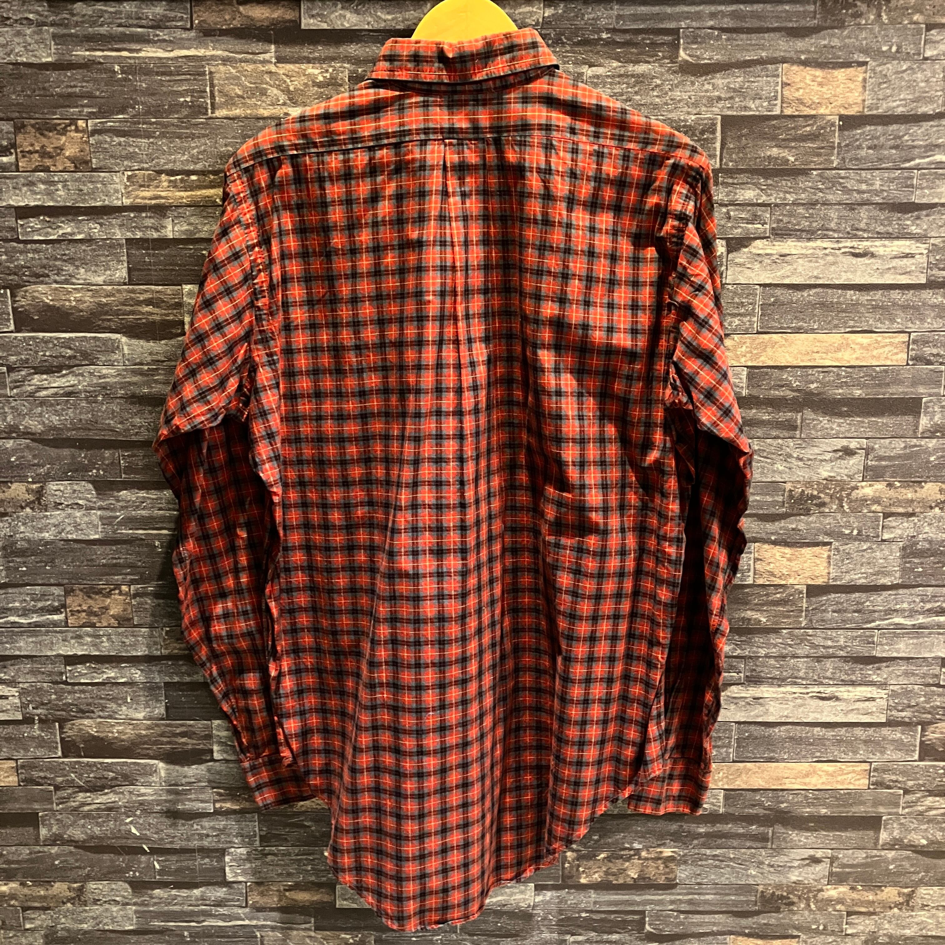Vintage Brooks Brothers Red, Black & White Checked Shirt - L