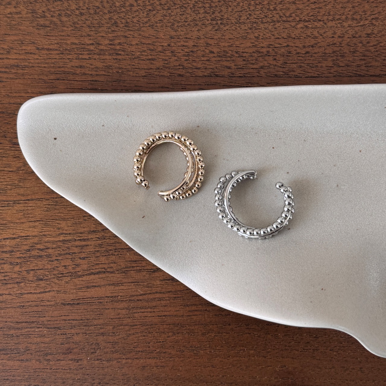 tangled ball cuff ring/gold