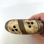 バングル　腕輪　角素材　アイボリー×真鍮 12accn13