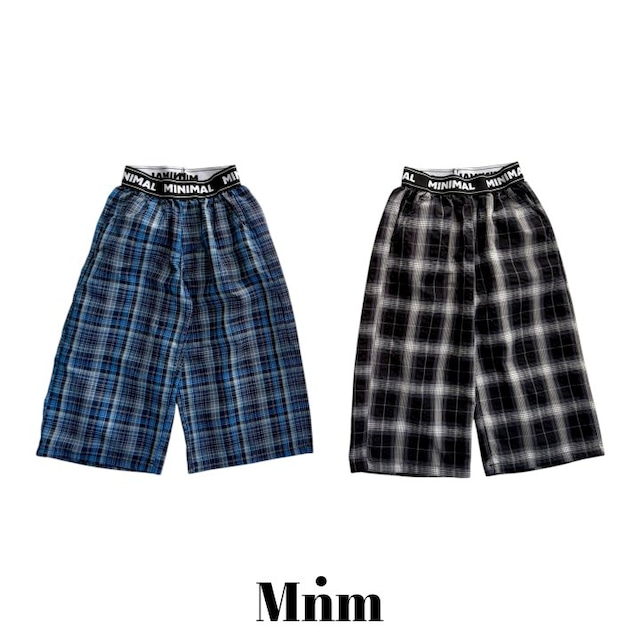 【取寄】minimal|band check pants|バンドチェックパンツ|S-JM|kids&jr|26 summer