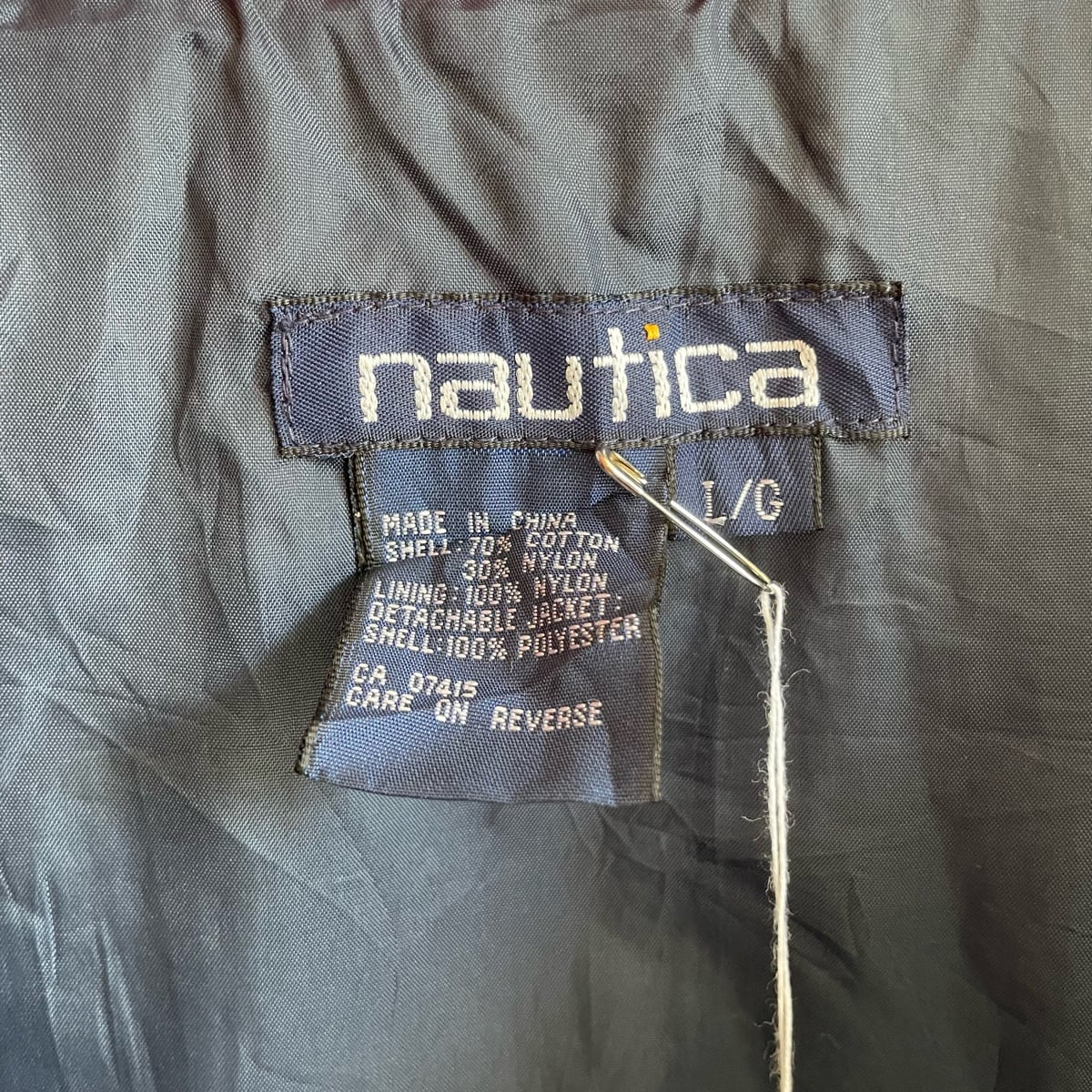 90s Nautica 小文字タグ ナイロン セーリングジャケット ロゴ刺繍