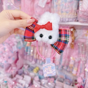 【G6】42-11タータンチェックモグモグちゃんヘアゴム