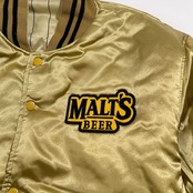 希少 MALT'S BEER モルツ ビール 非売品 リバーシブルスタジャン サイズ M /ゴールド系 サントリー 中綿 ブルゾン