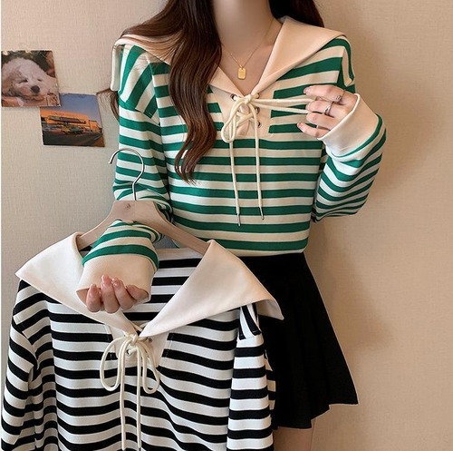 大きいサイズ レディース トップス　セーラー　春 秋冬 新品 長袖