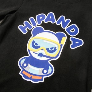 送料無料 【HIPANDA ハイパンダ】キッズ Tシャツ KID'S DIVING HIPANDA PRINTED SHORT SLEEVED T-SHIRT / WHITE・BLACK
