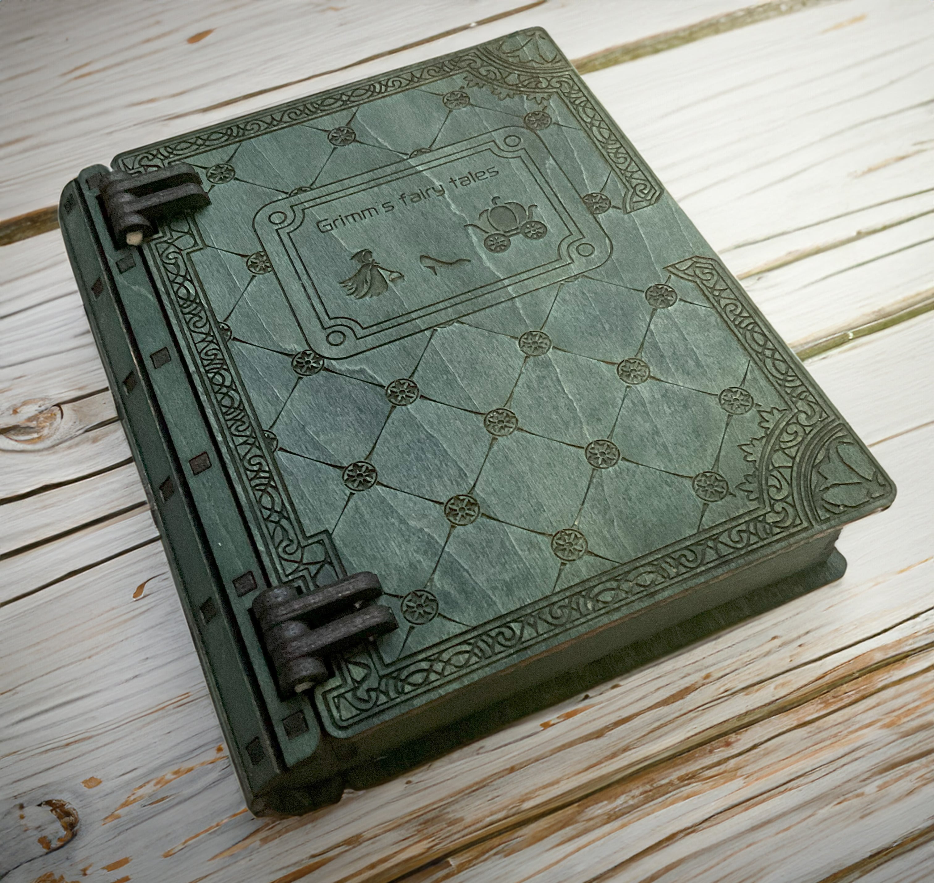 グリム童話】本型アンティークBOX/oliveカラー 上開きtype | COLUMBOX