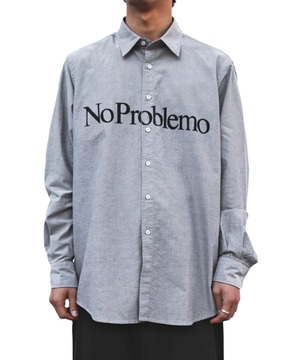 No Problemo  / NP40102.04 LS OXFORD SHIRT (CHARCOAL)