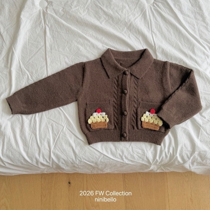 送料無料【予約】/ カップケーキニットカーディガン / ninibello
