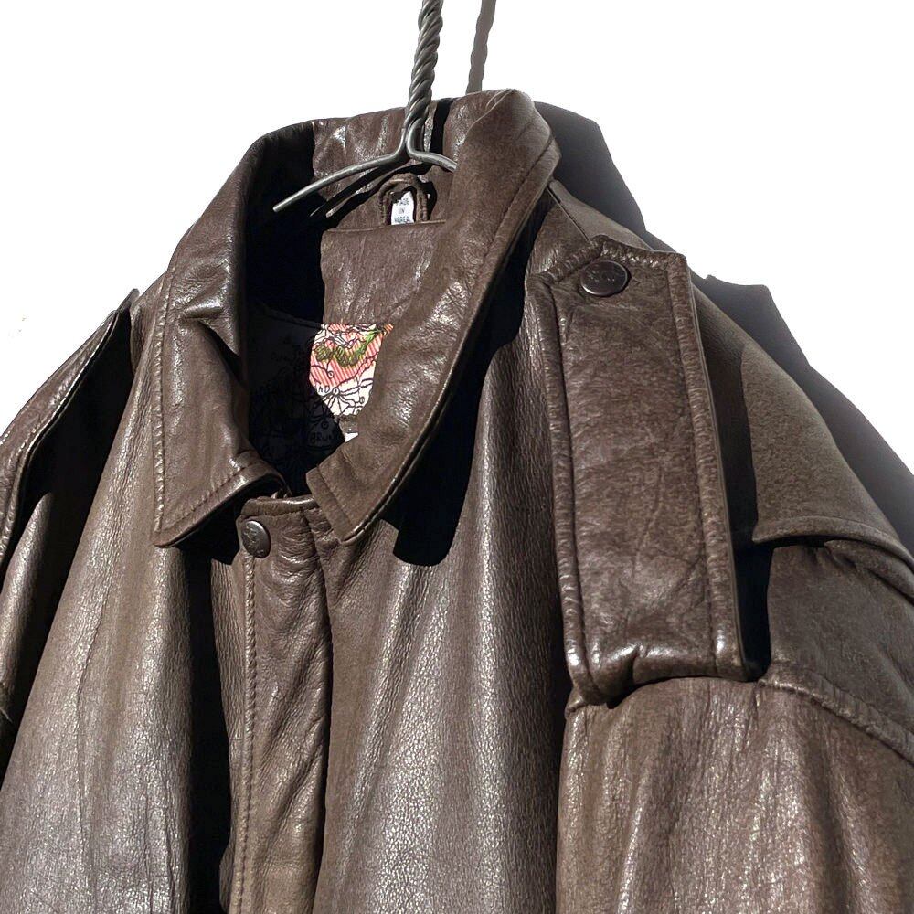 Old Mickey [Mickey,INC] Disney Official G-1 Leather Jacket [1990s