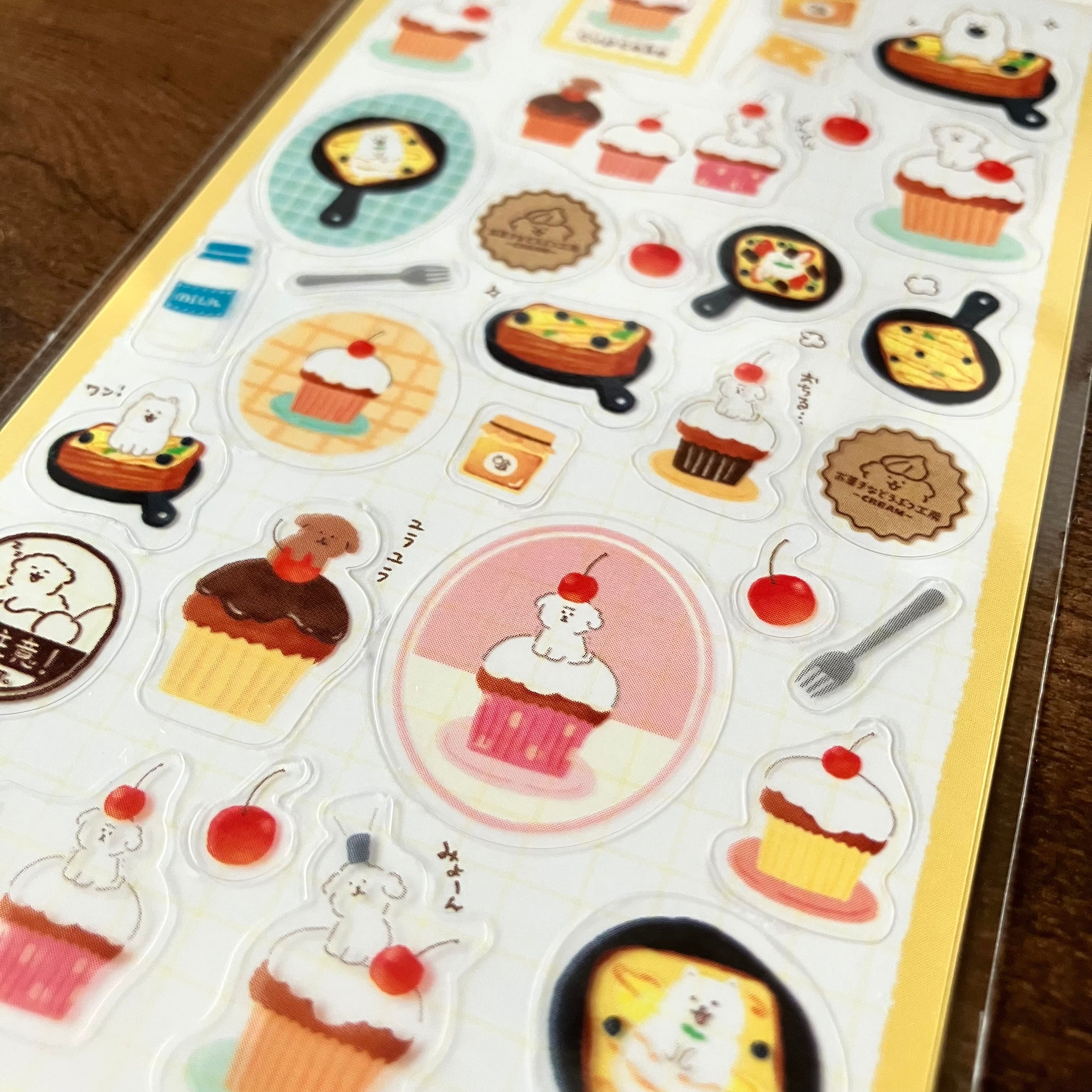お菓子などうぶつ工房 透明シールシート 古川紙工 | 犬×文房具専門