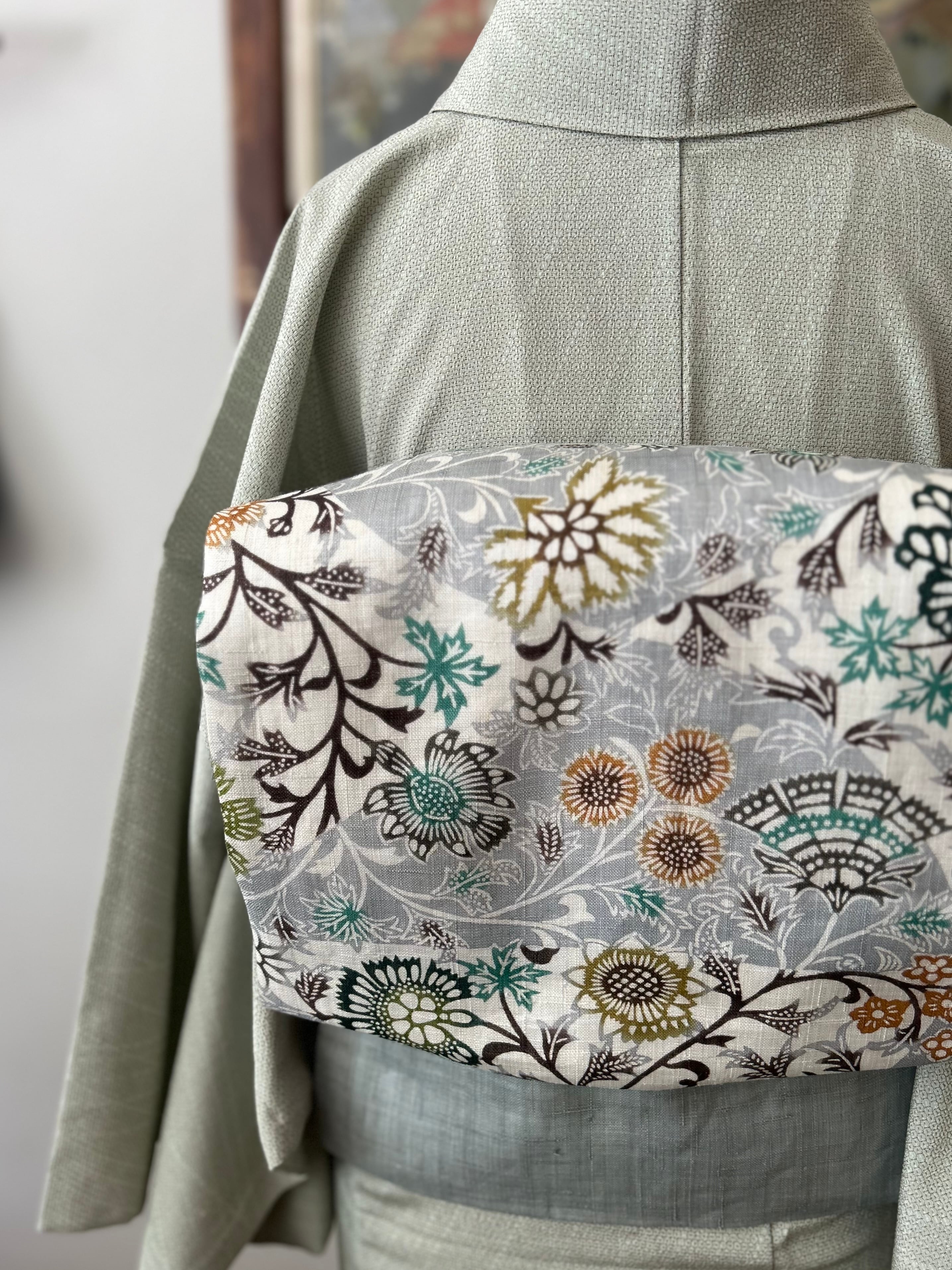 栗山吉三郎作 染め麻名古屋帯 2060-00366 未使用品 | キモノnao 