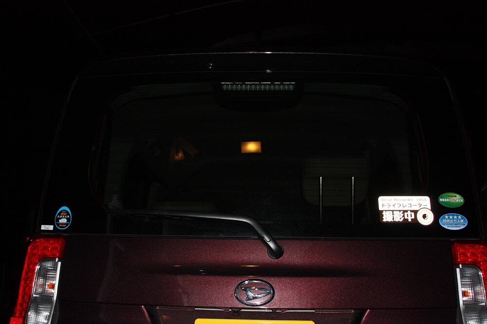 「ドライブレコーダー撮影中」ステッカー　【反射素材】【UVカット】色：黒　※送料無料　dr-stk1-b