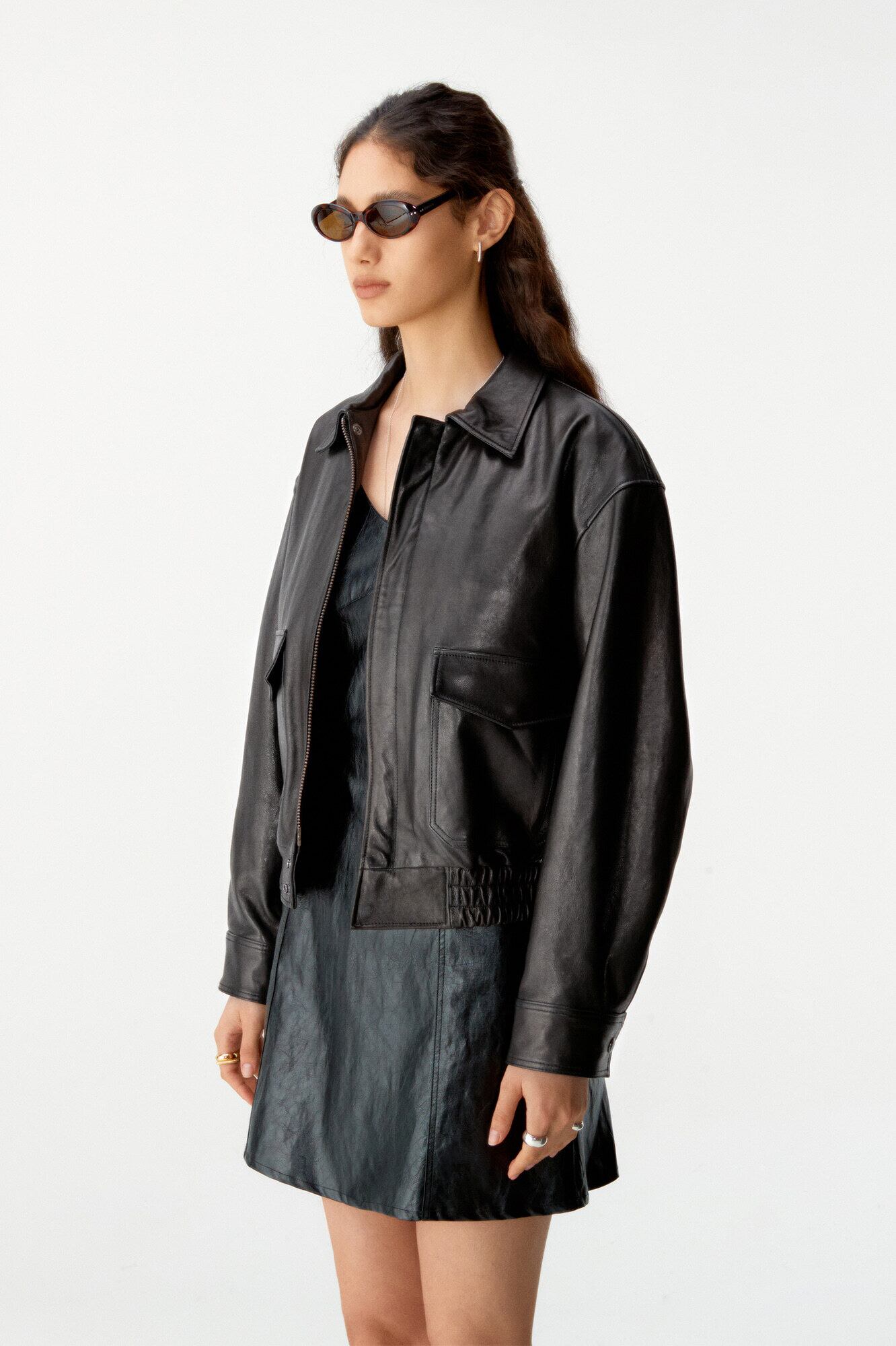 ☆【COOR】VEGETABLE LEATHER A-2 JACKET | もごつ
