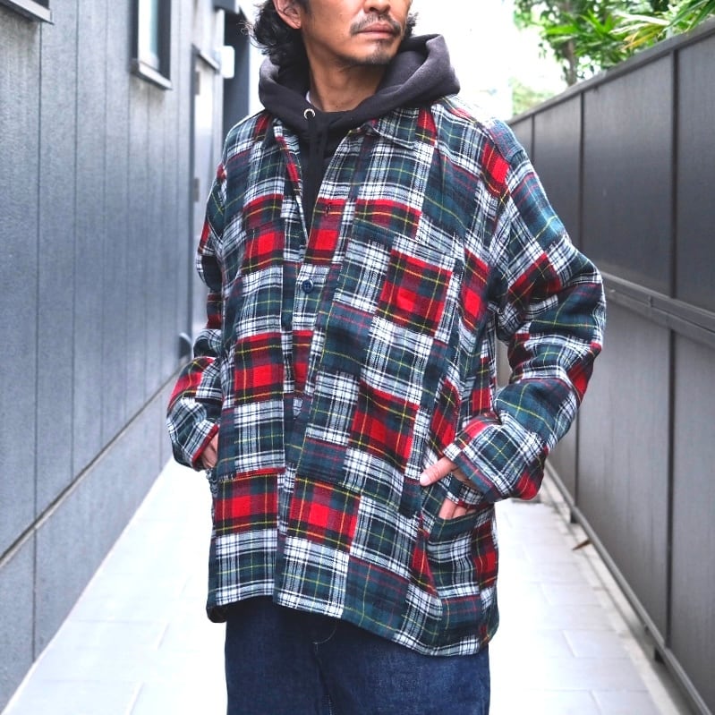 SASSAFRAS(ササフラス) T.P.Gardener Shell Half-Multi Check-(SF-252268)