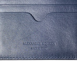 ALEXANDER McQUEEN logo & roses inkjet leather billfold wallet