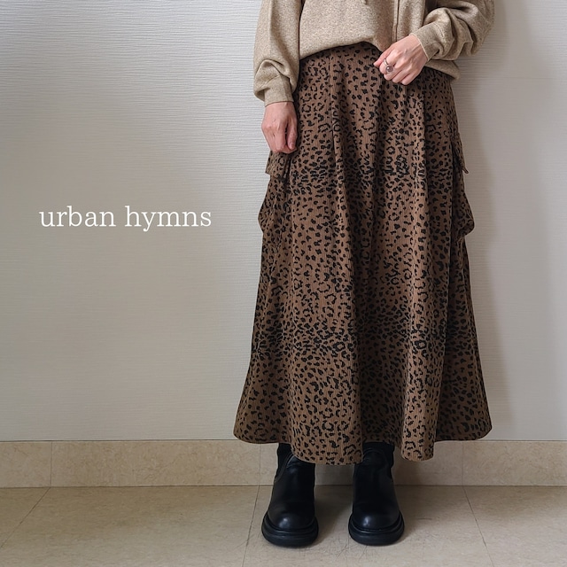 【urban hymns】レオパードカーゴポケットスカート(43-0086)