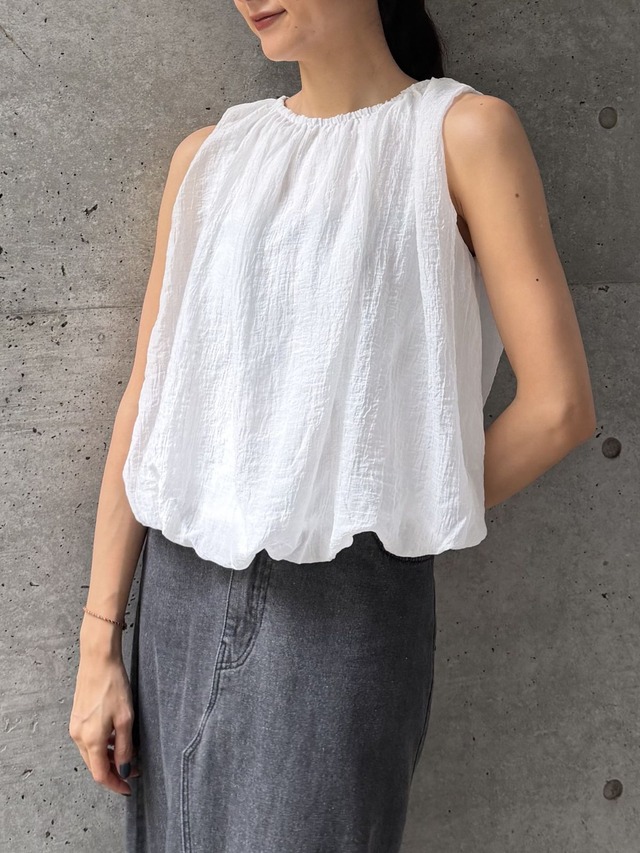 SHEER WASHER BALLOON SLEEVE BLOUSE（ｼｱｰﾜｯｼｬｰﾊﾞﾙｰﾝｽﾘｰﾌﾞﾌﾞﾗｳｽ）【3326308】select by Bab